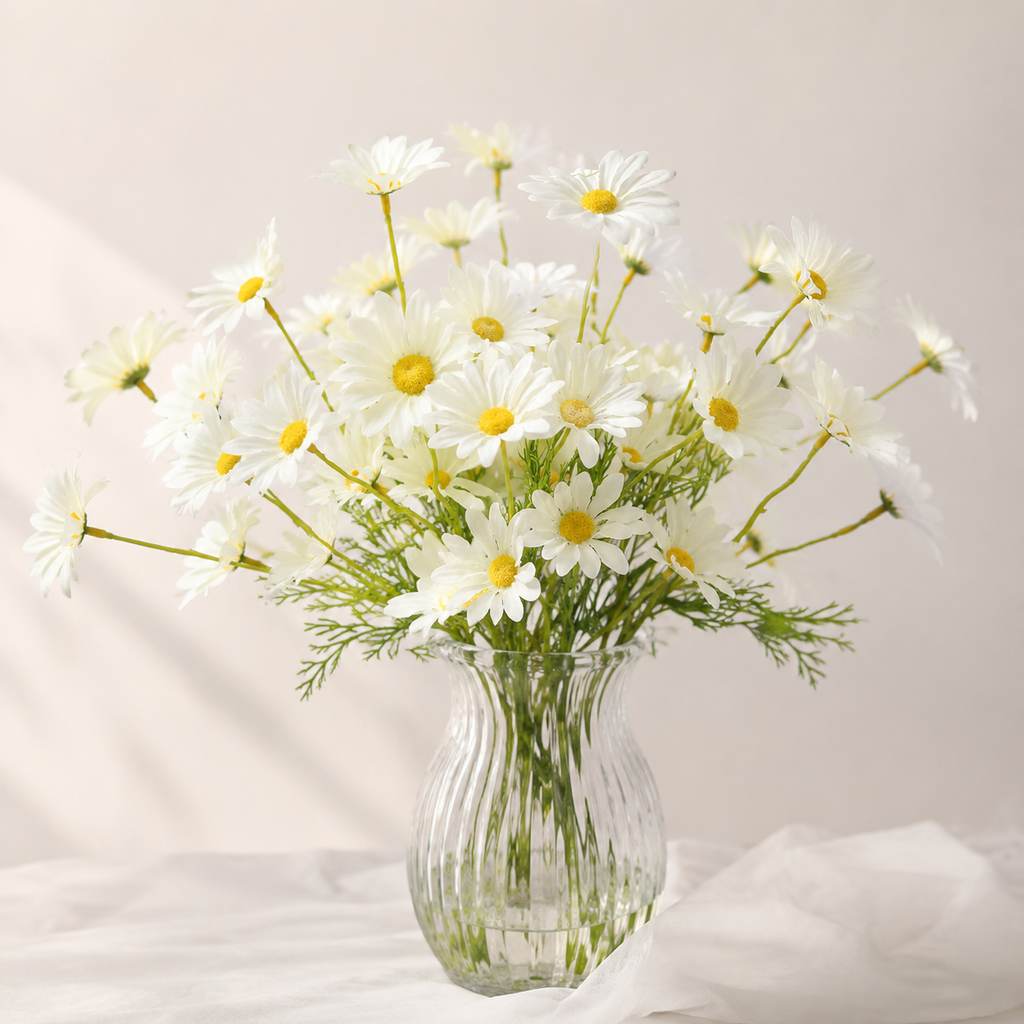 EVERIVELLE Five-Head Artificial Daisy Stem