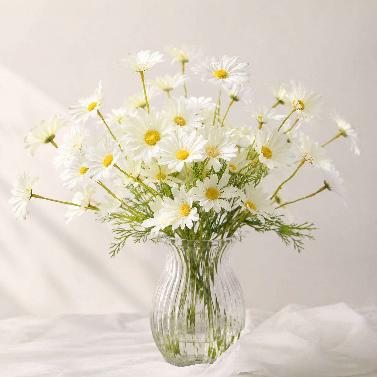 EVERIVELLE Five-Head Artificial Daisy Stem