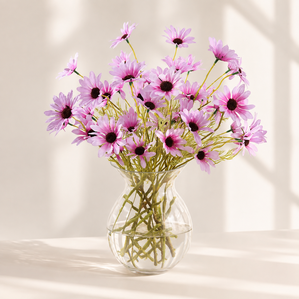 EVERIVELLE Five-Head Artificial Daisy Stem