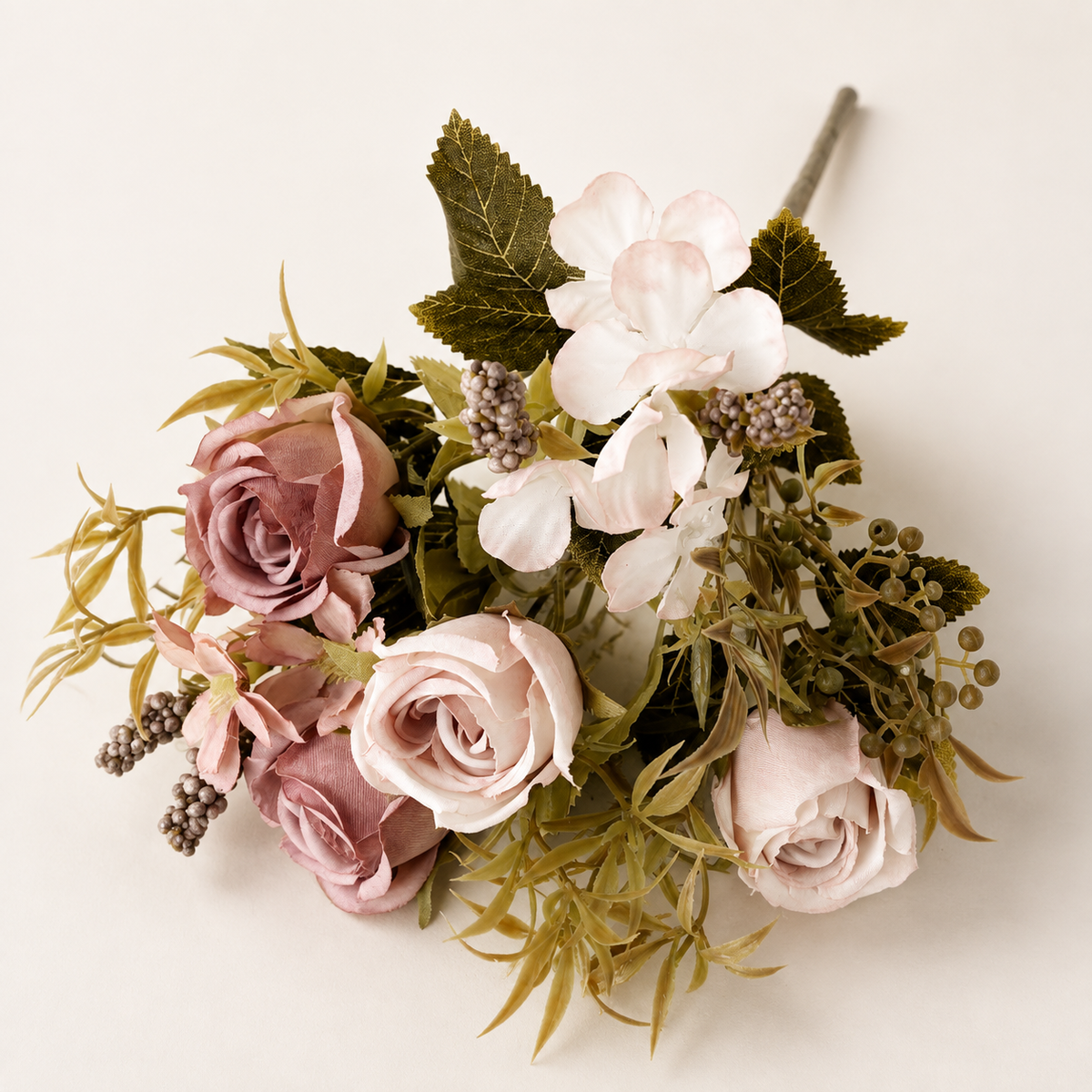 EVERIVELLE Anna Rose & Blossom Artificial Bouquet