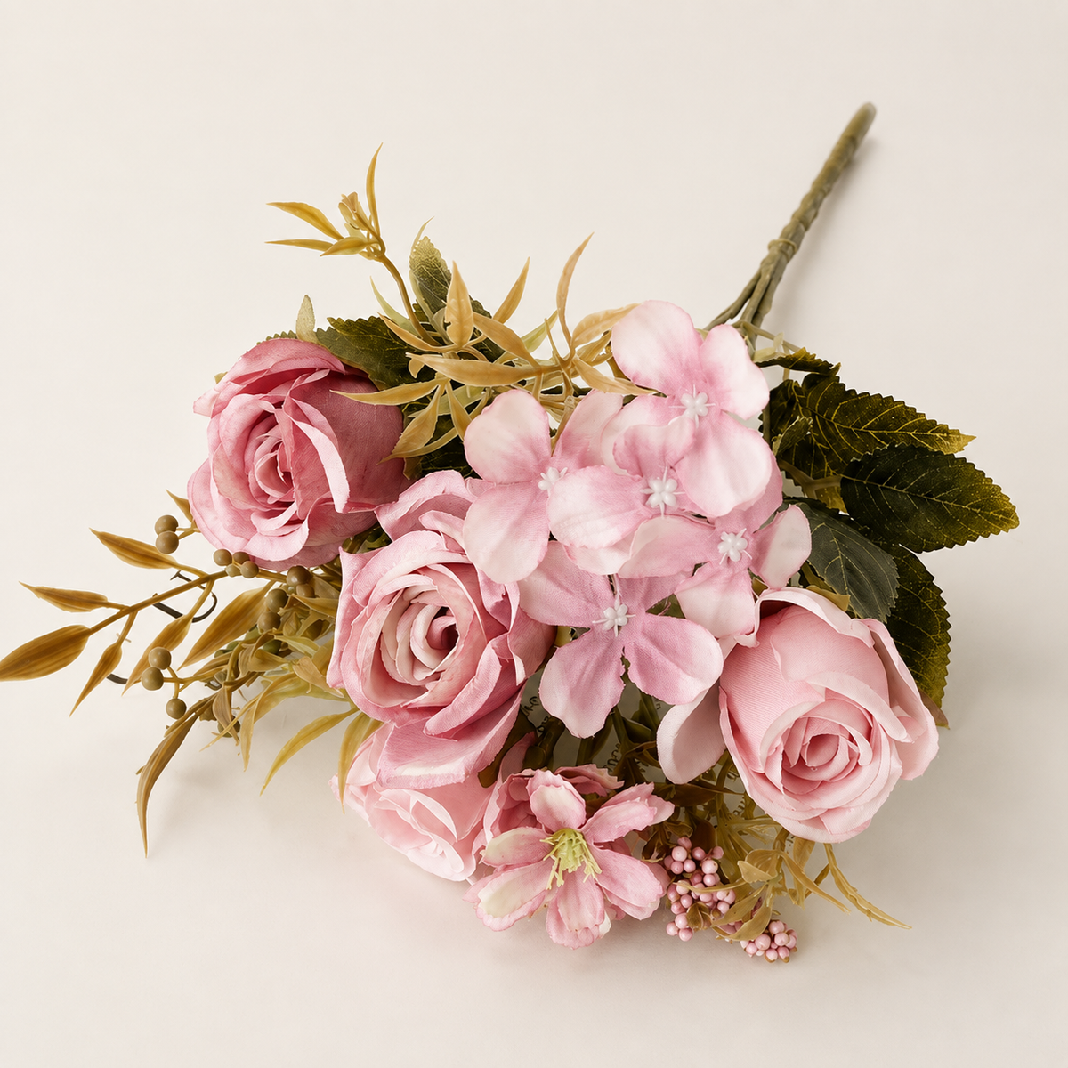 EVERIVELLE Anna Rose & Blossom Artificial Bouquet