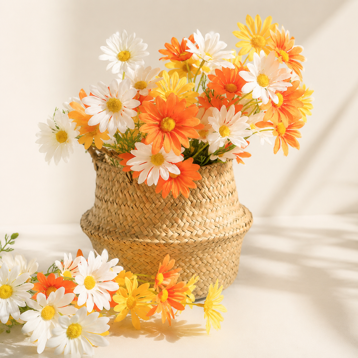 EVERIVELLE Five-Head Artificial Daisy Stem