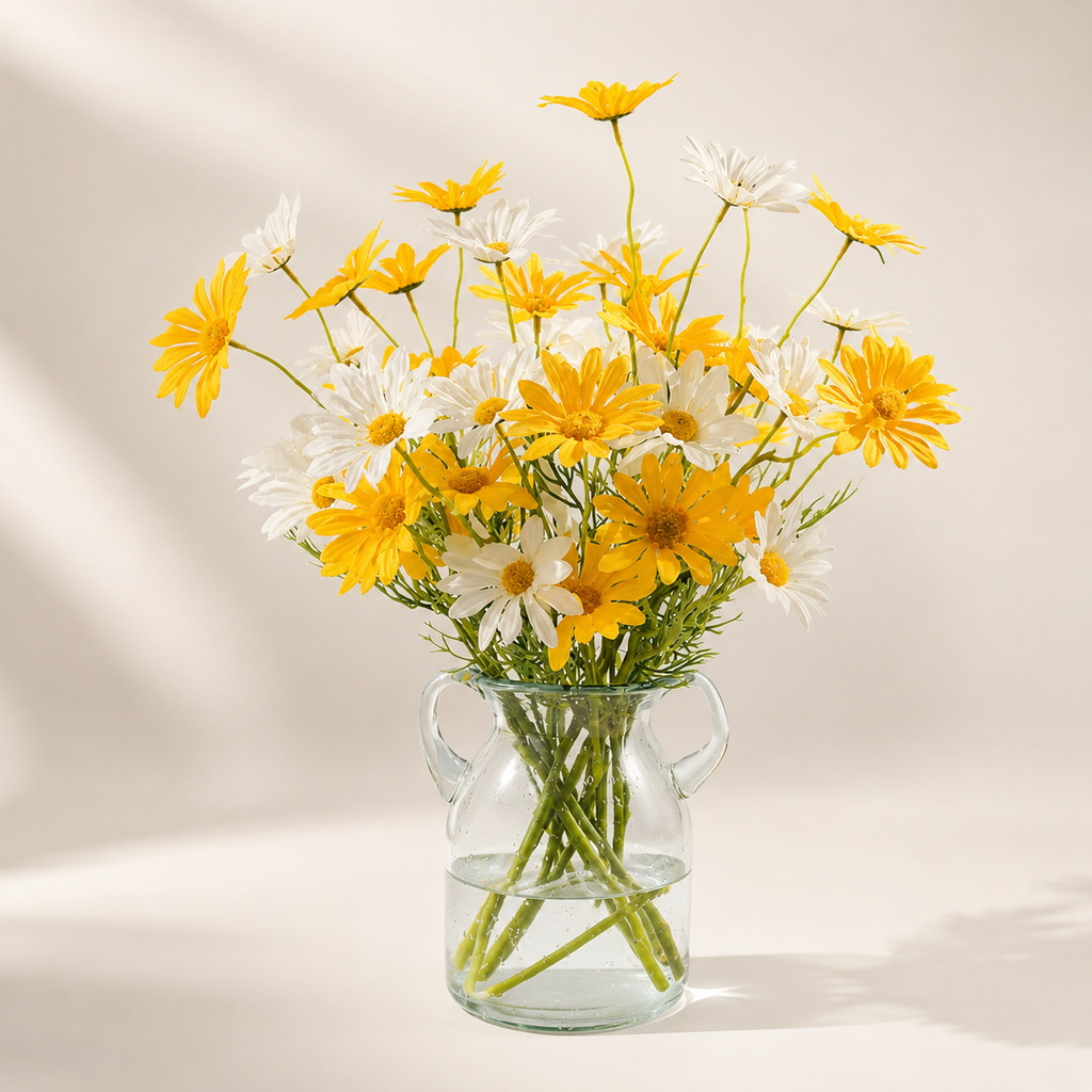 EVERIVELLE Five-Head Artificial Daisy Stem