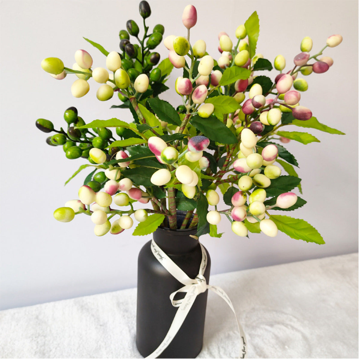 EVERIVELLE Artificial Berry & Olive Leaf Branch