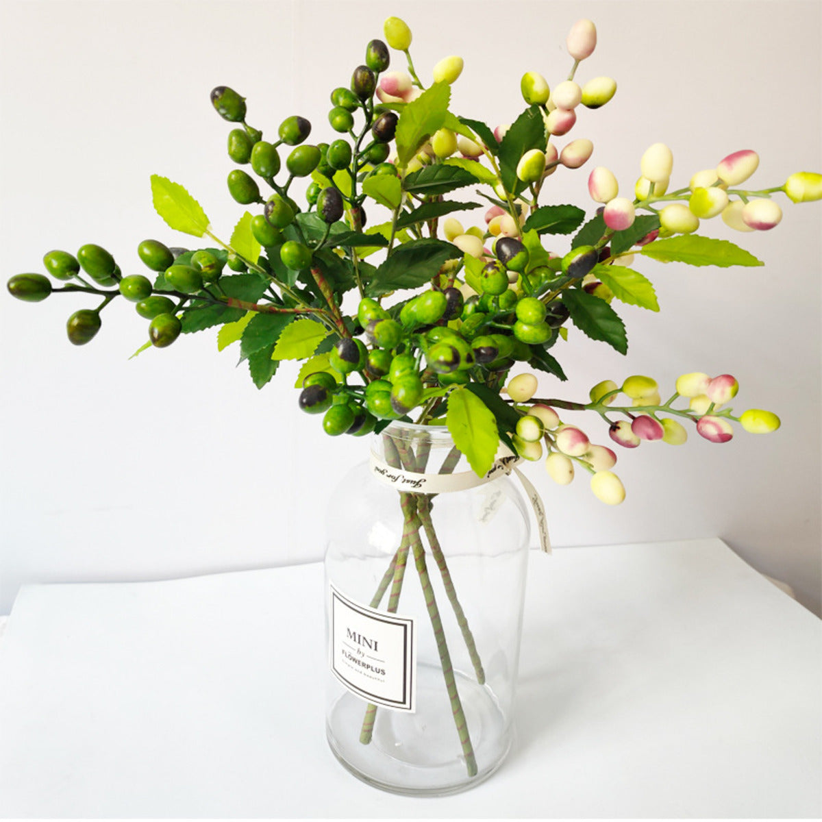 EVERIVELLE Artificial Berry & Olive Leaf Branch