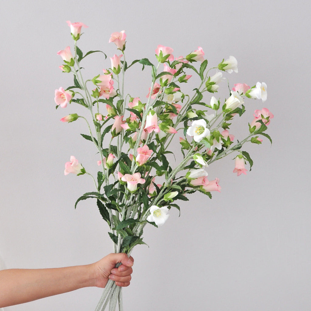 EVERIVELLE 34.3-Inch Flocked Artificial Bellflower Stem