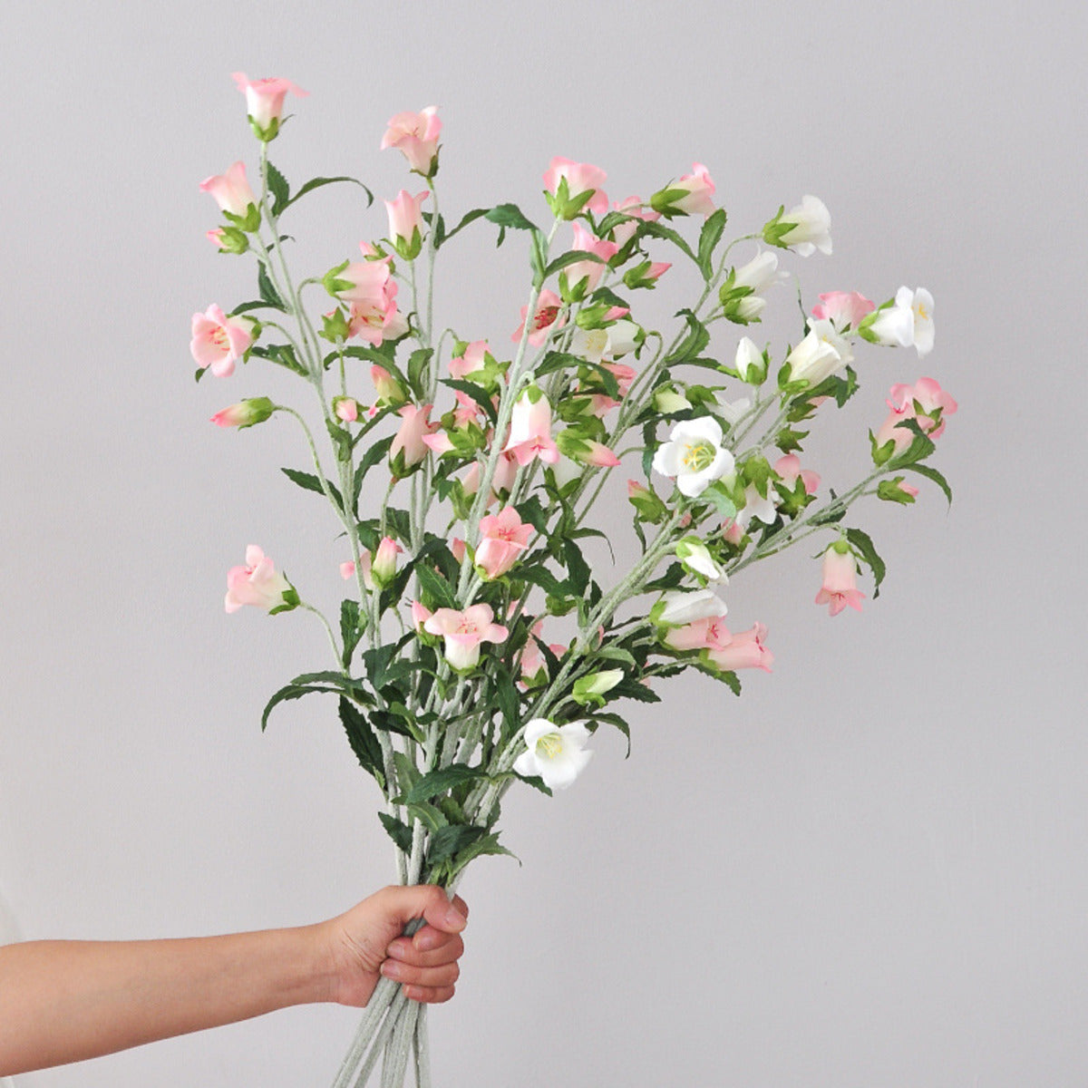 EVERIVELLE 34.3-Inch Flocked Artificial Bellflower Stem