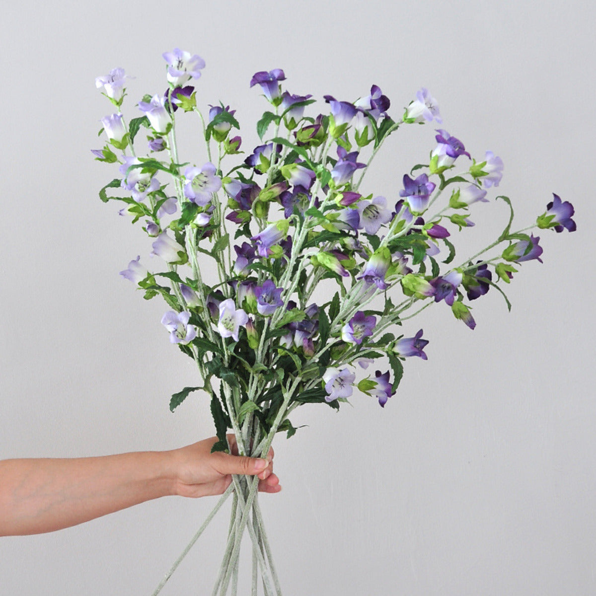 EVERIVELLE 34.3-Inch Flocked Artificial Bellflower Stem