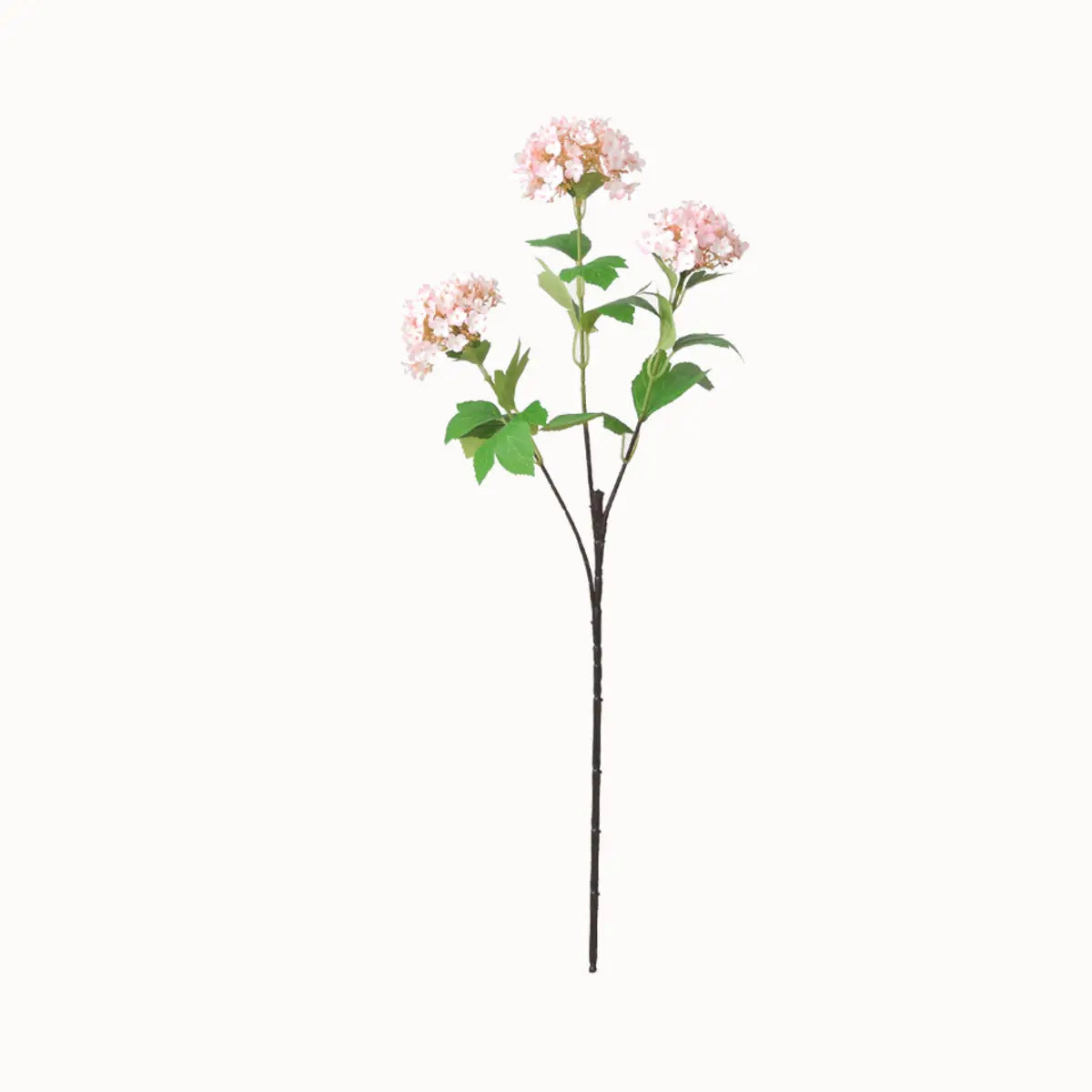 EVERIVELLE Three-Head Artificial Viburnum Snowball Branch