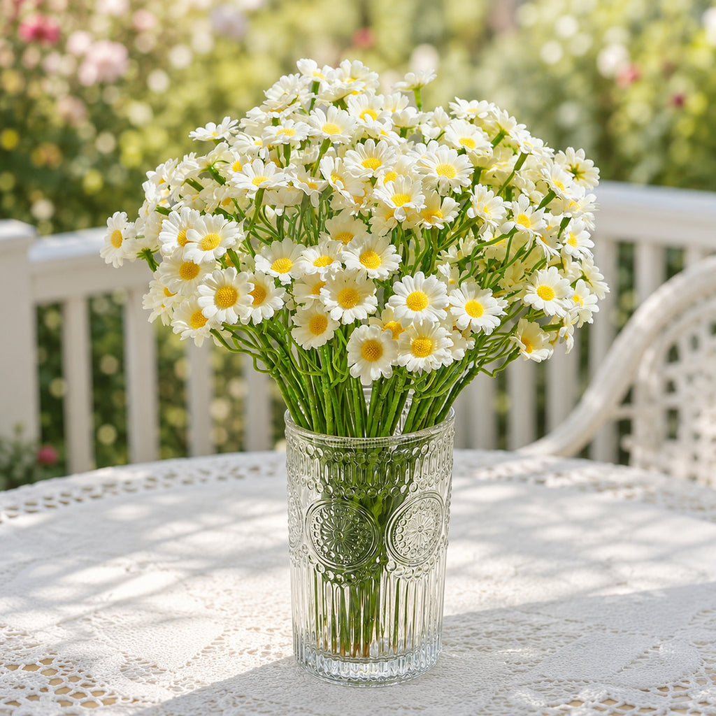 EVERIVELLE 60-Bloom Artificial Chamomile Daisy Bouquet
