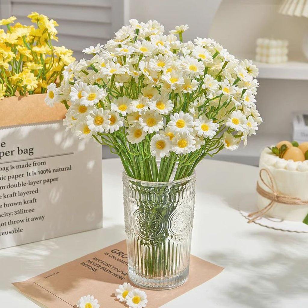 EVERIVELLE 60-Bloom Artificial Chamomile Daisy Bouquet