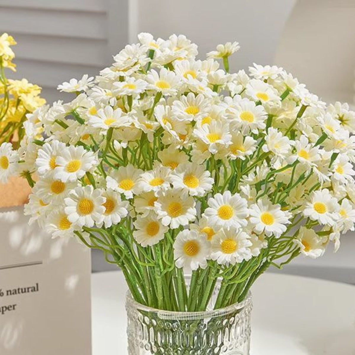 EVERIVELLE 60-Bloom Artificial Chamomile Daisy Bouquet