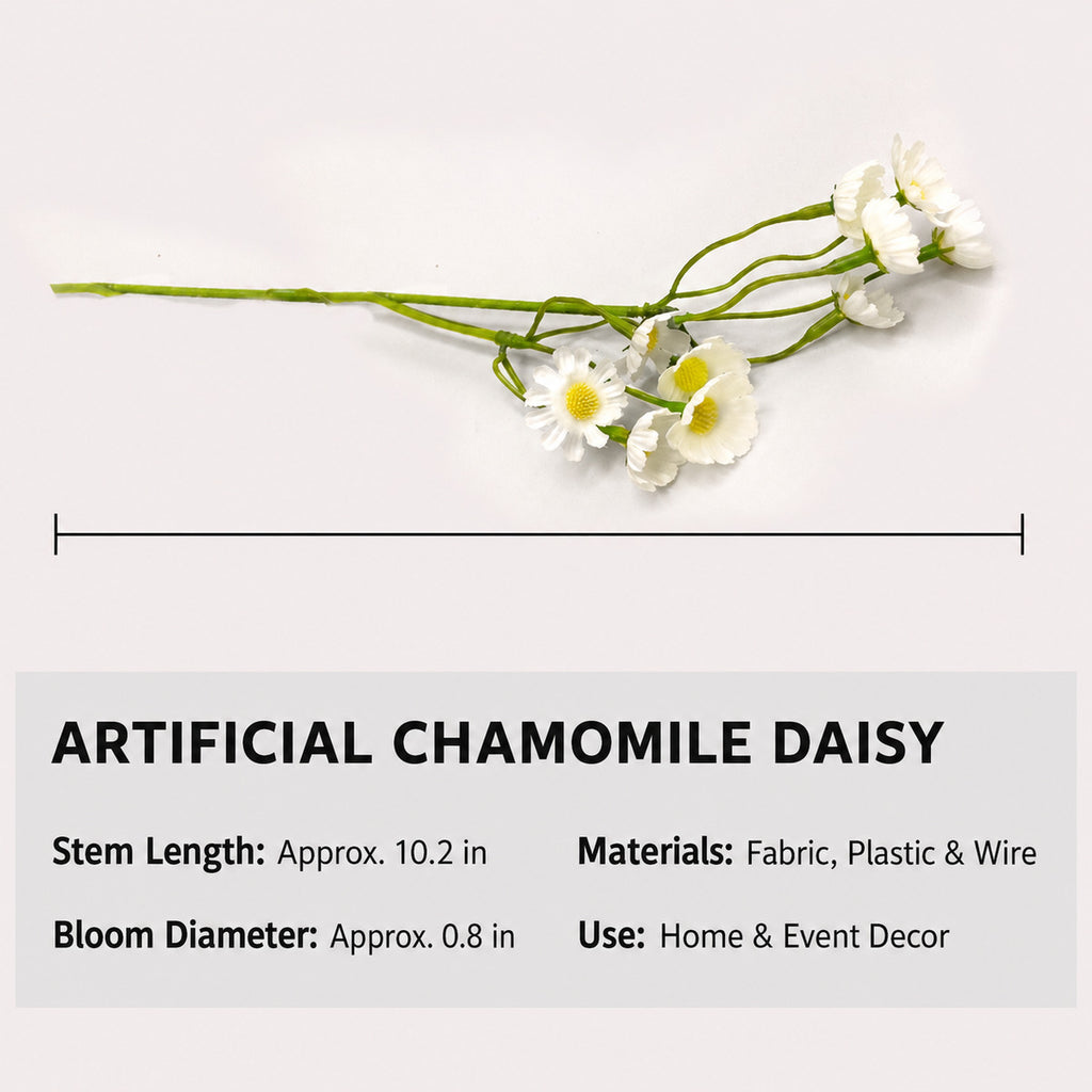 EVERIVELLE 60-Bloom Artificial Chamomile Daisy Bouquet
