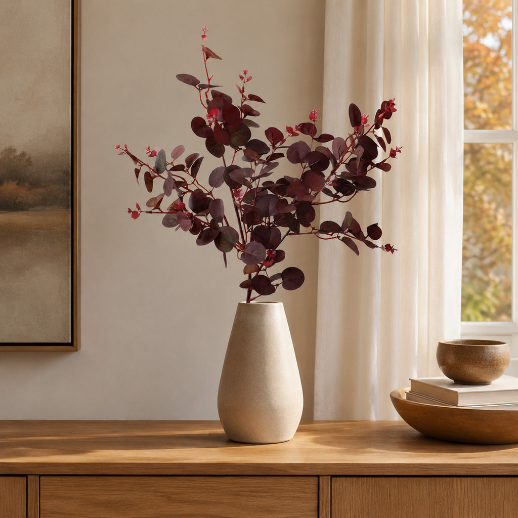 EVERIVELLE 29.5-Inch Autumn Artificial Eucalyptus Branch