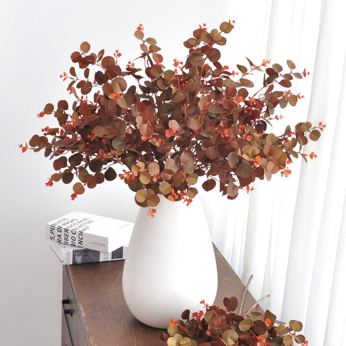 EVERIVELLE 29.5-Inch Autumn Artificial Eucalyptus Branch
