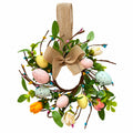 Easter Egg & Burlap Bow Hanging Wreath