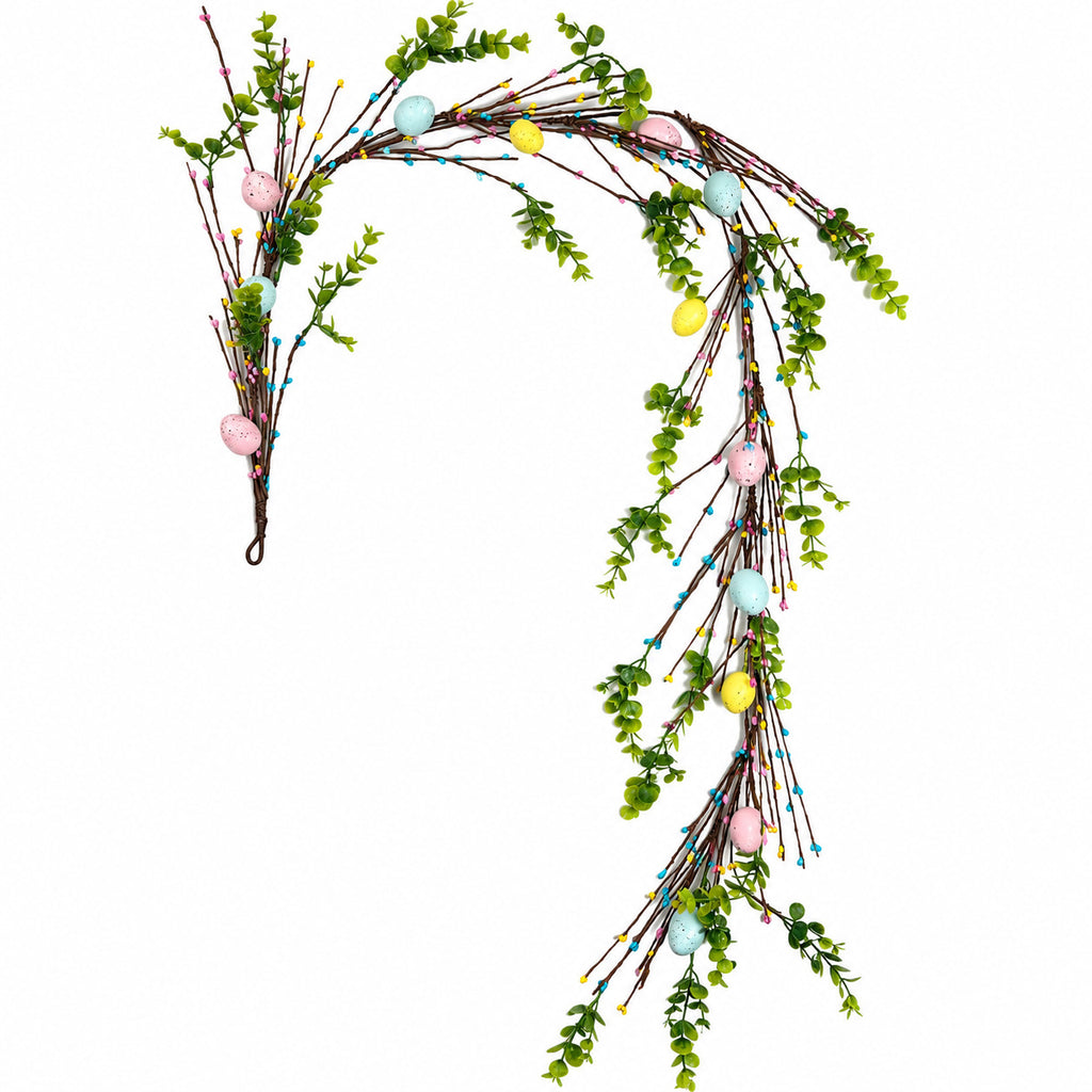 Pastel Easter Egg & Eucalyptus Twig Garland