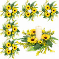 Spring Floral Candle Ring Wreath Collection