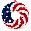 Patriotic Foam Rose Wreath & Hanging Decor Collection