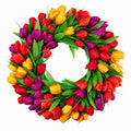 Colorful Tulip Spring Wreath Collection