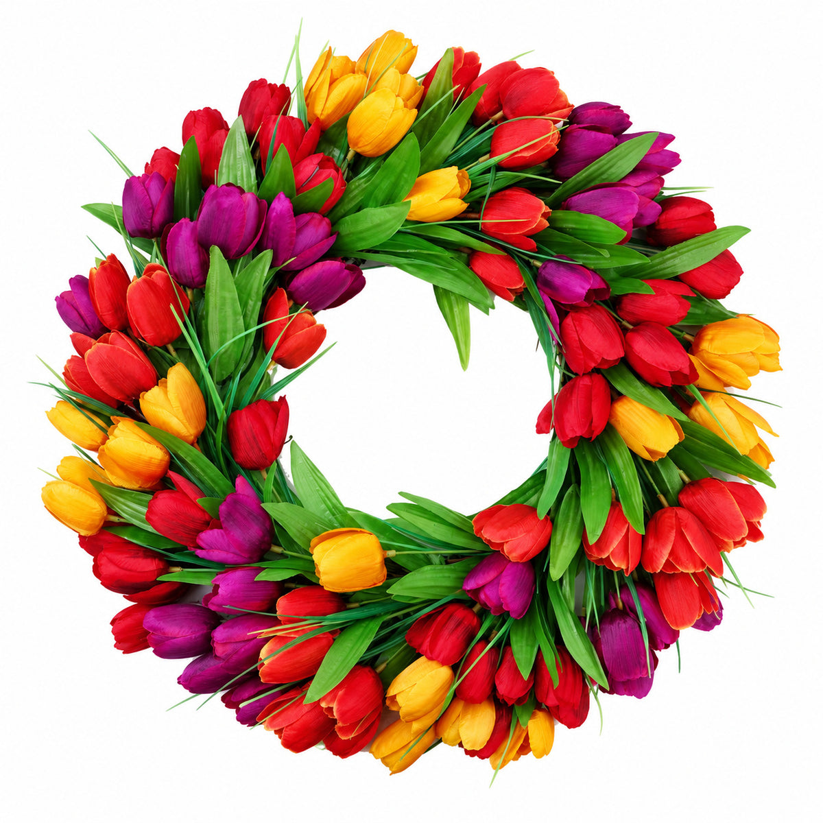 Colorful Tulip Spring Wreath Collection