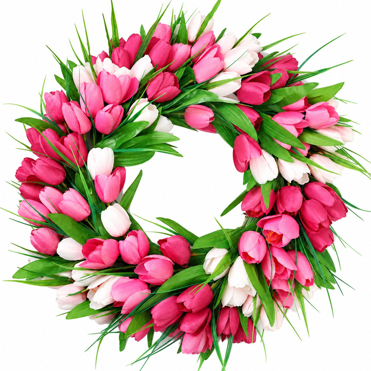 Colorful Tulip Spring Wreath Collection