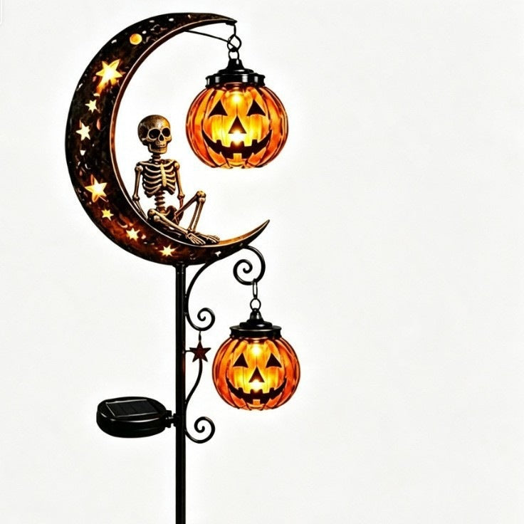 Halloween Moon Character Solar Garden Stake Light Collection