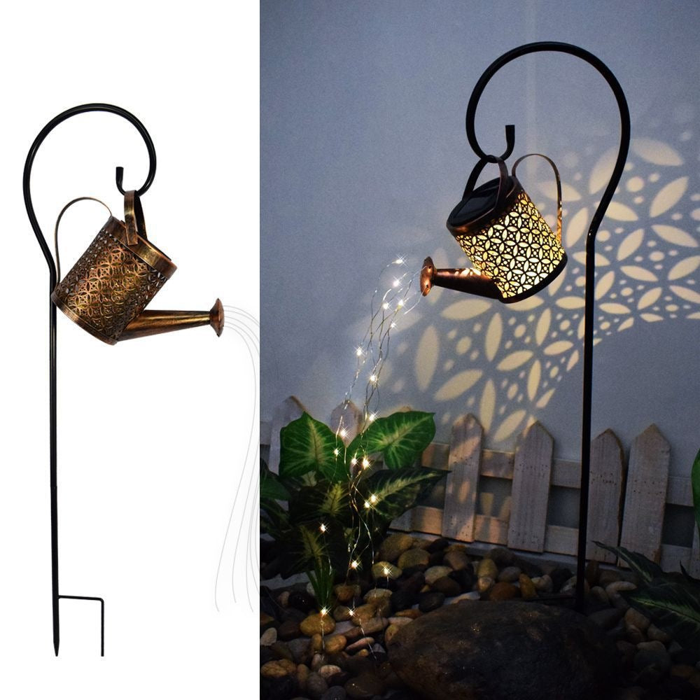 Solar Watering Can Garden Projection Light Collection