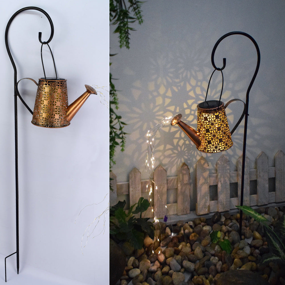 Solar Watering Can Garden Projection Light Collection