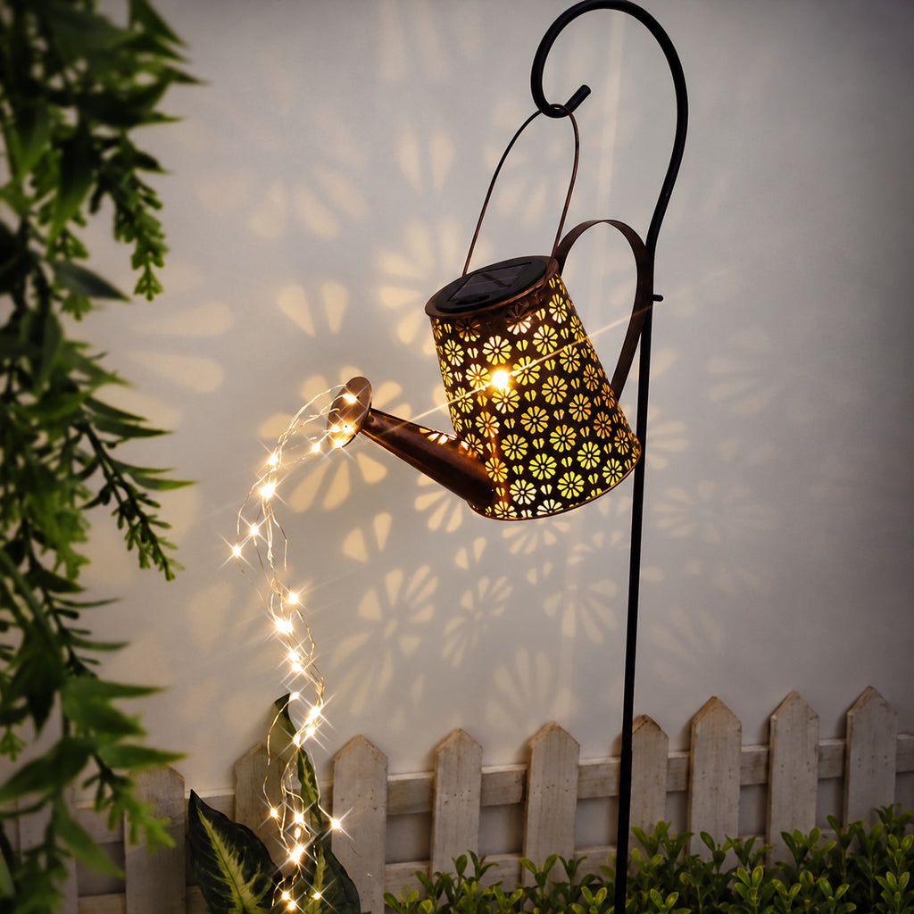 Solar Watering Can Garden Projection Light Collection