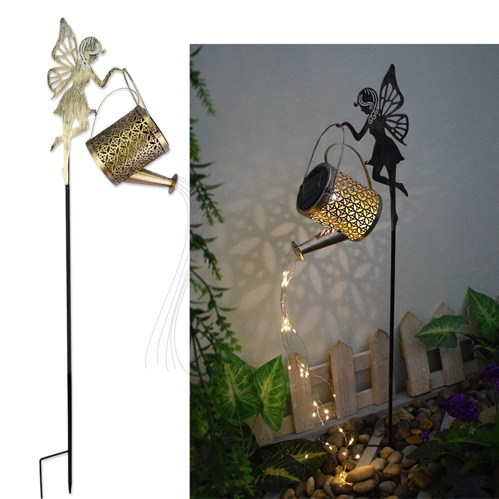 Solar Watering Can Garden Projection Light Collection