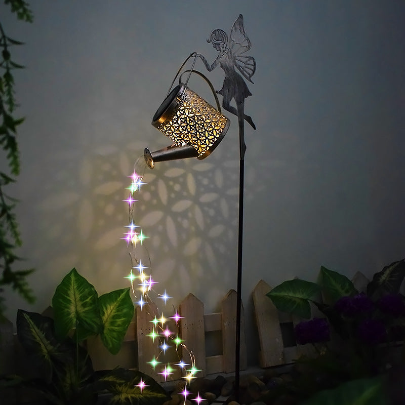 Solar Watering Can Garden Projection Light Collection