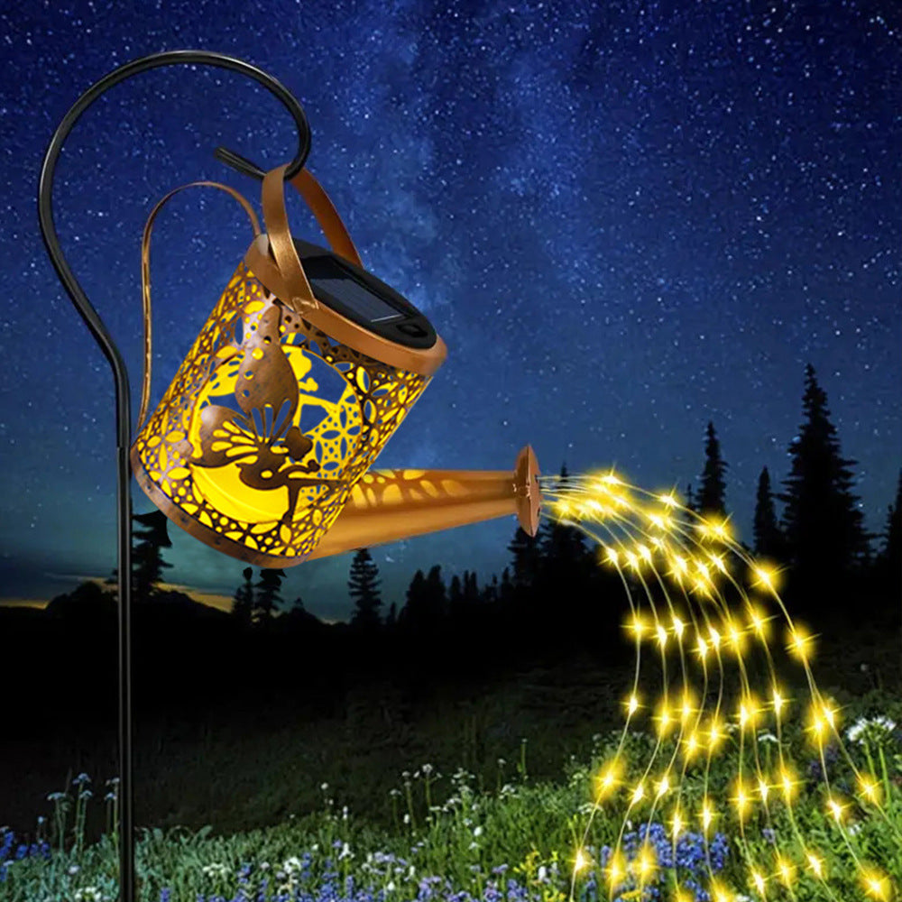 Solar Watering Can Garden Projection Light Collection