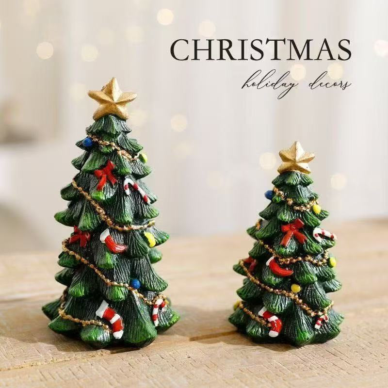 Hand-Painted Christmas Tree Figurine Collection