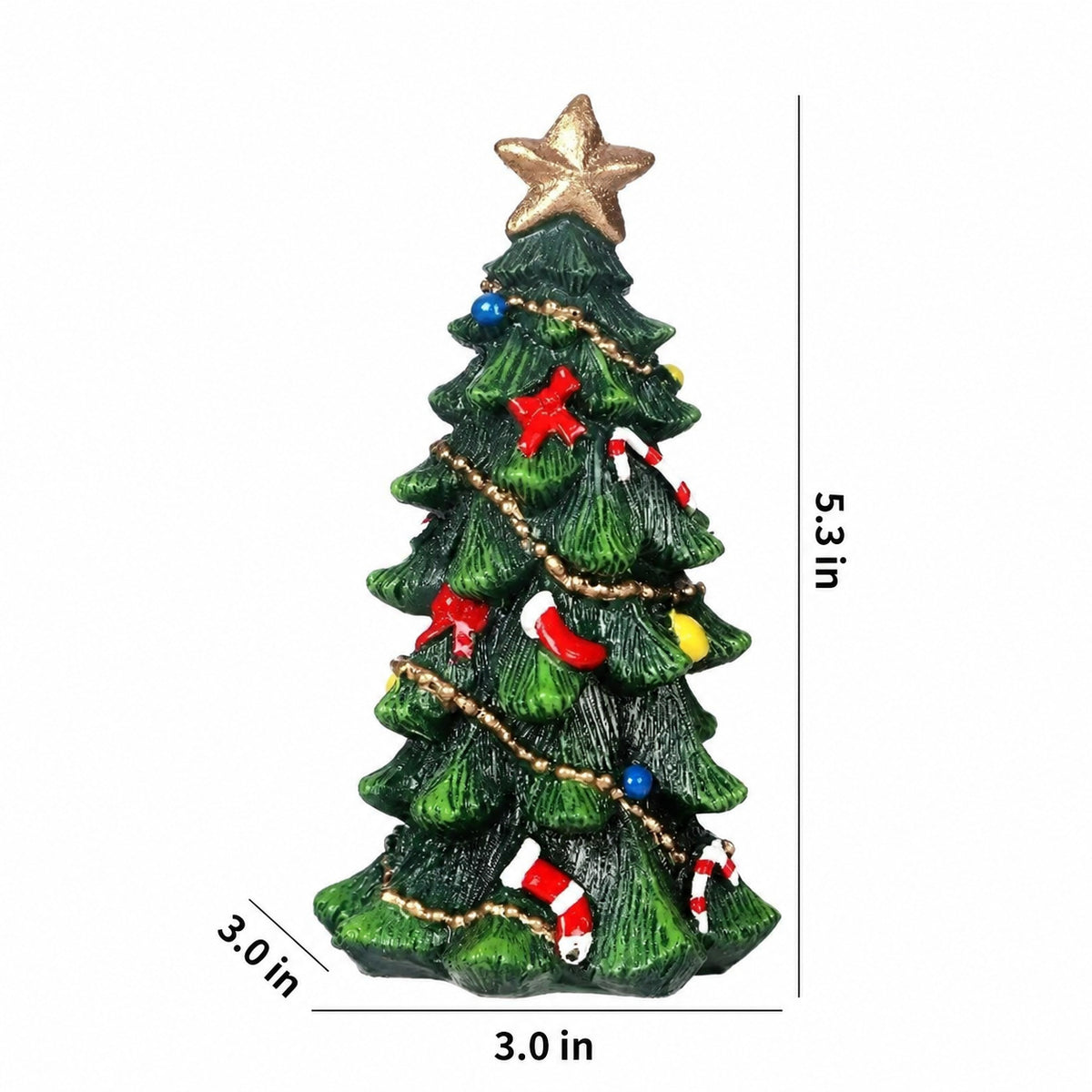 Hand-Painted Christmas Tree Figurine Collection