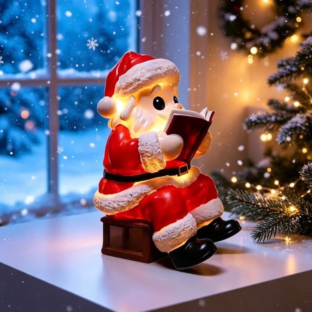 Santa Claus Reading Book Accent Lamp