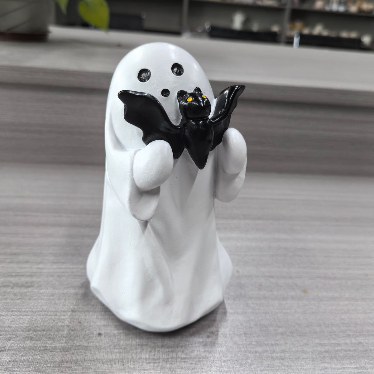 Ghost Pumpkin & Bat Halloween Figurine Collection