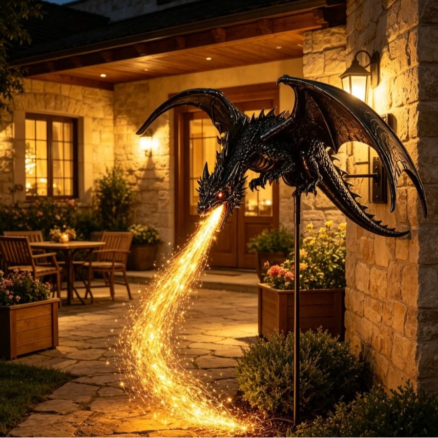 Solar Dragon Fire Garden Light
