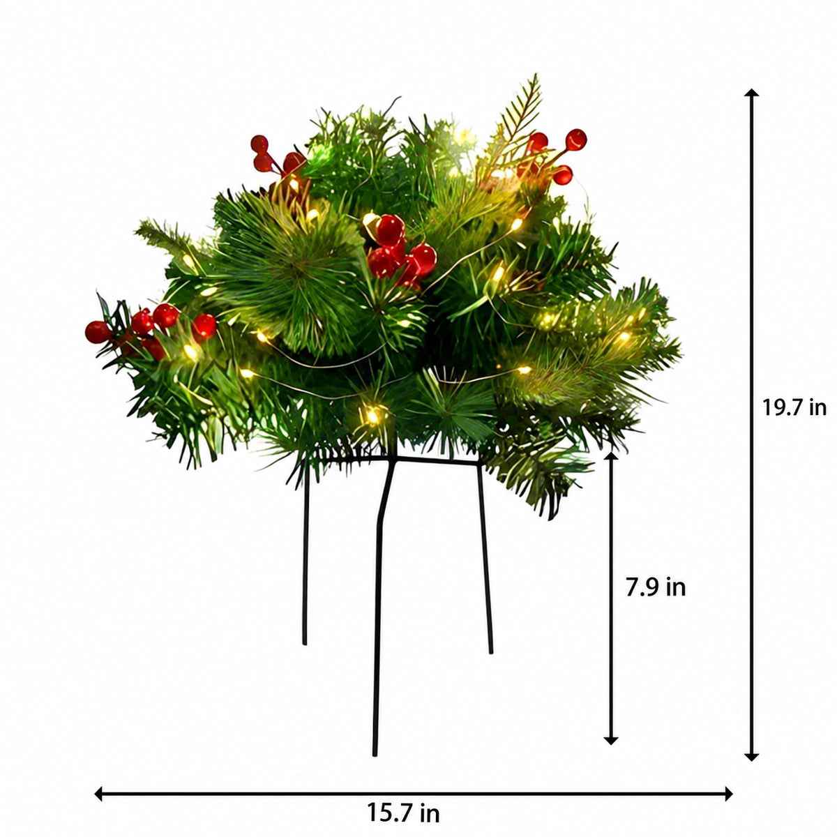 Lighted Snowy Christmas Tree Landscape Stake Collection