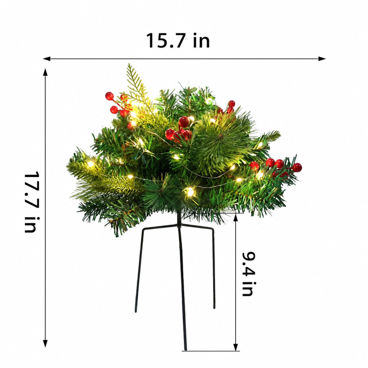 Lighted Snowy Christmas Tree Landscape Stake Collection
