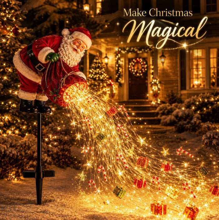 Flowing LED Santa Christmas Garden Light