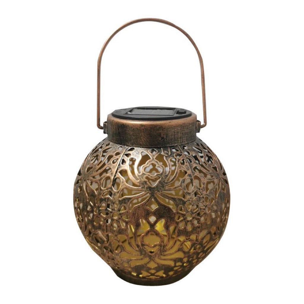 Solar Metal Cutout Lantern