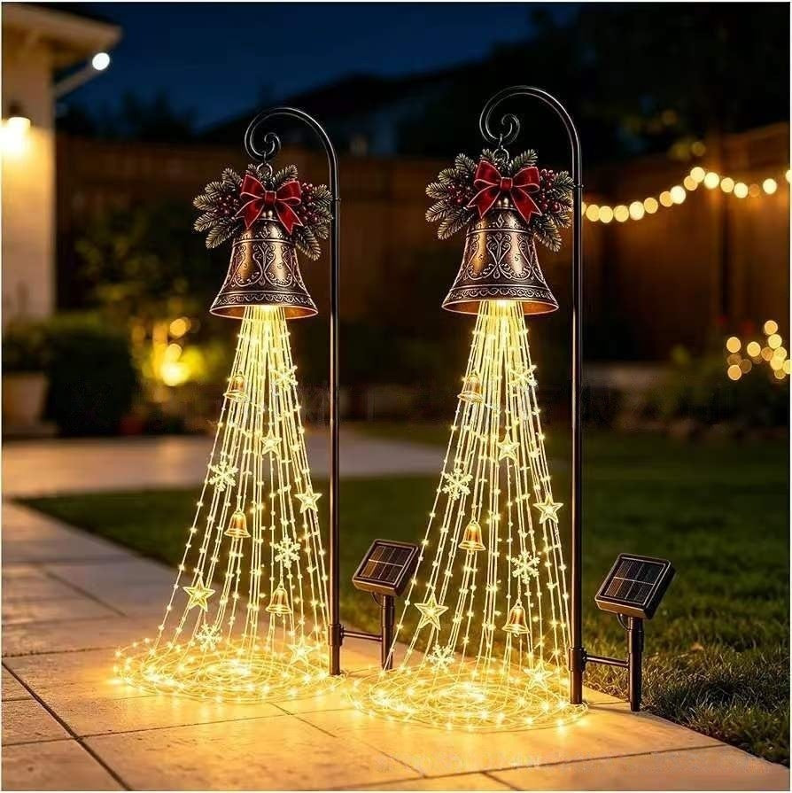 Christmas Bell Cascade Solar Yard Light