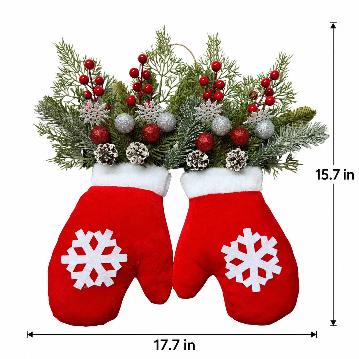 Twinkling Christmas Mitten Wreath Collection