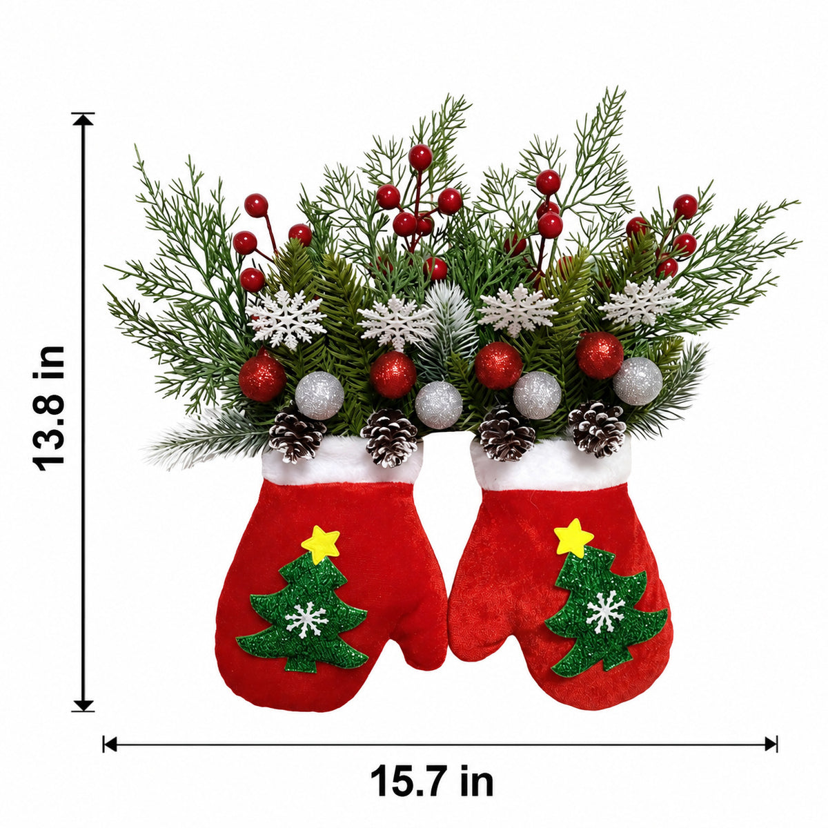 Twinkling Christmas Mitten Wreath Collection