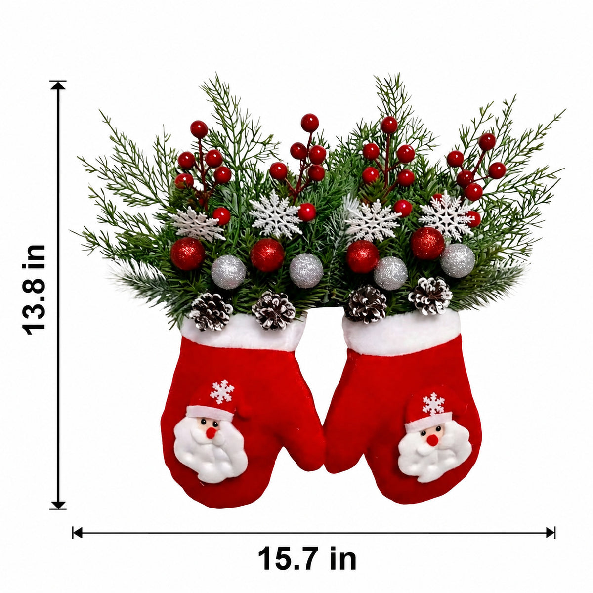 Twinkling Christmas Mitten Wreath Collection