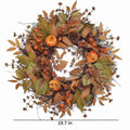 Harvest Pumpkin & Pinecone Autumn Wreath Collection