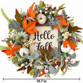 Hello Fall White Pumpkin Wreath Collection