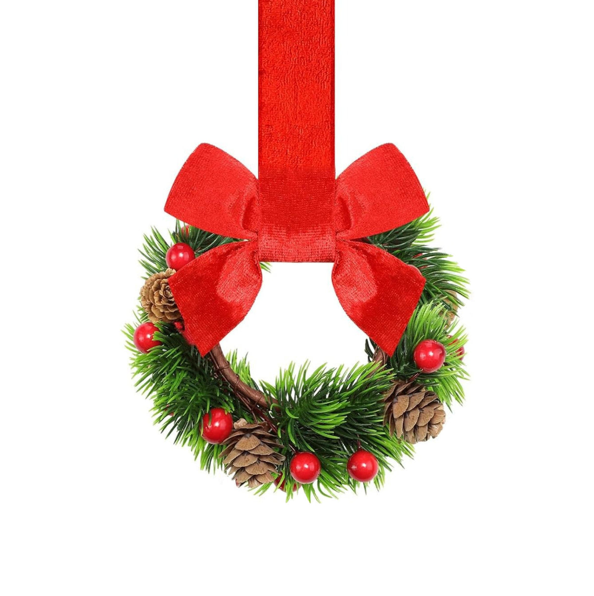 Christmas Bow & Pinecone Wreath Collection