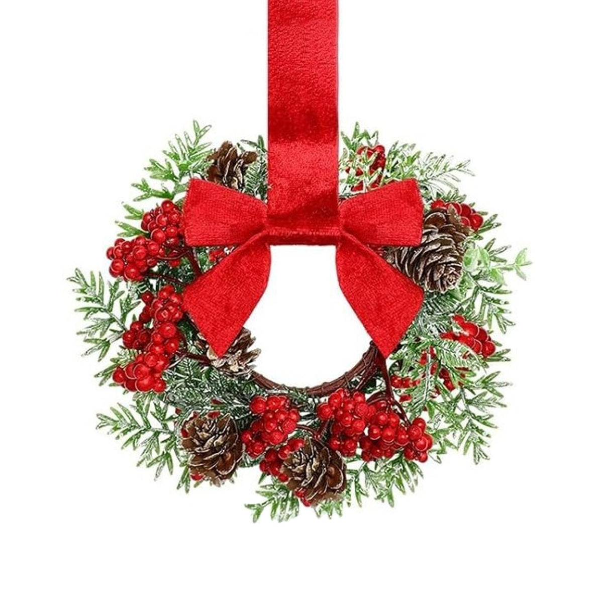 Christmas Bow & Pinecone Wreath Collection